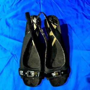 Sling back wedge sandals